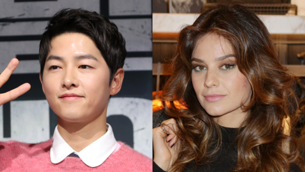 송중기와 케이티 루이즈 사운더스&nbsp;ⓒ뉴스1/Getty