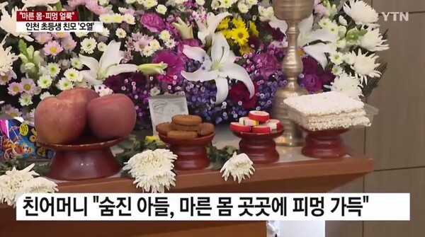 A군이 사망했을 당시의 모습을 설명하는 친모 B씨. ⓒYTN 뉴스 캡처