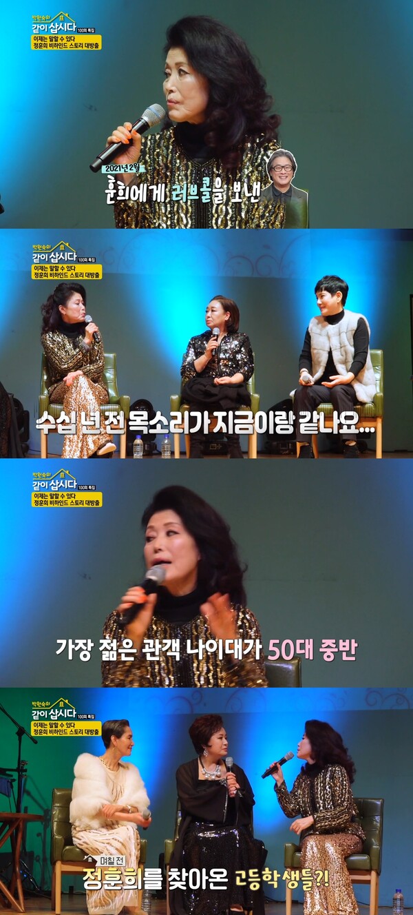 영화 '헤어질 결심'으로 역주행한 정훈희의 곡 '안개'. ⓒKBS 2TV ‘박원숙의 같이 삽시다 시즌3’