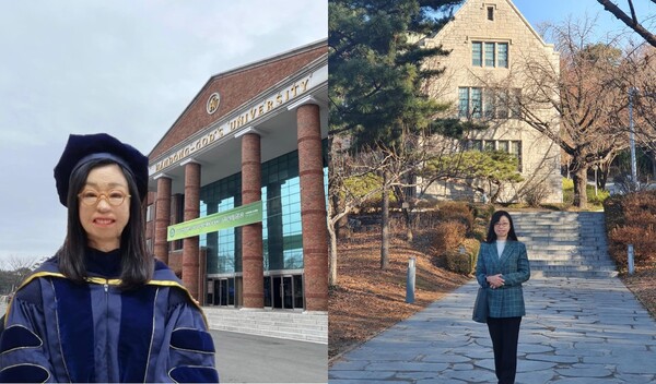 이지선 교수가 한동대학교에서 찍은 사진(좌), 이지선 교수가 이화여자대학교에서 찍은 사진(우) ⓒ뉴스1