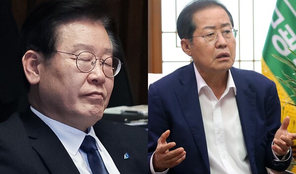 이재명 더불어민주당 대표(좌), 홍준표 대구시장(우) ⓒ뉴스1