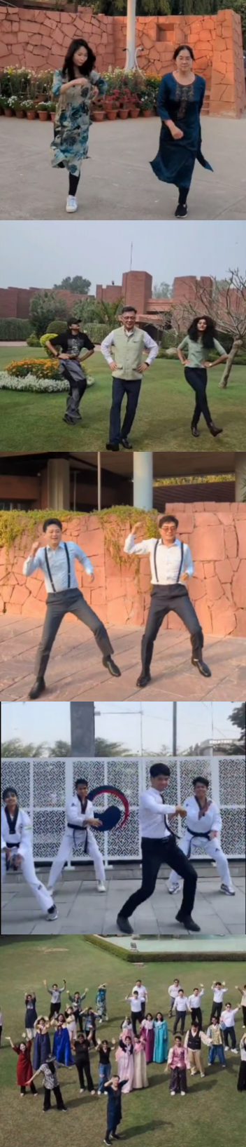 '나투나투' 커버 댄스 영상 캡처. ⓒ주인도 한국대사관 트위터