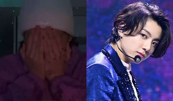 14일 위버스 방송 화면(좌), BTS 정국(우) ⓒ위버스/뉴스1