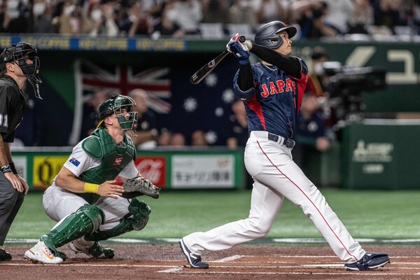WBC에서 홈런을 친 오타니 쇼헤이 선수(3월 12일 촬영) ⓒYUICHI YAMAZAKI via Getty Images
