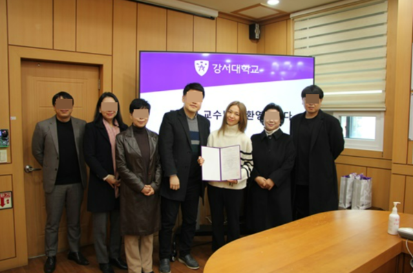 강서대학교 실용음악학과 교수가 된 선예. ⓒ강서대학교