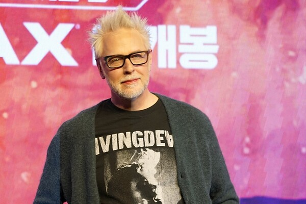 내한 기자간담회에 참석한 제임스 건 감독&nbsp;ⓒ허프포스트코리아 안정윤