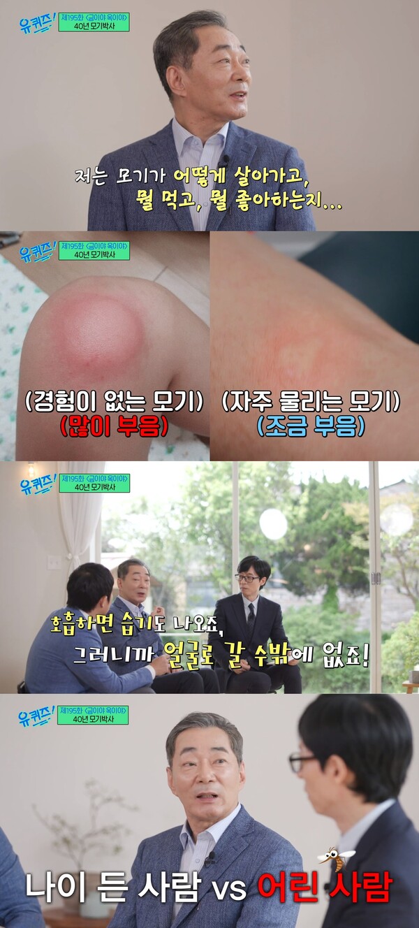 모기에 잘 물리는 사람의 특징에 대해 설명했다. ⓒtvN ‘유 퀴즈 온 더 블럭’