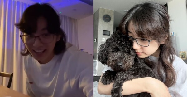 5월 25일 위버스에 라이브 방송에서의 정국 모습(좌), 배우 심형탁의 아내 히라이 사야(우) ⓒ위버스/히라이사야 인스타그램&nbsp;