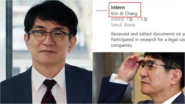 이균용 대법원장 후보자(61)와 아들 이씨의&nbsp;비지니스 사회연결망 서비스(SNS)인 링크드인 갈무리. ⓒ뉴스1, 김승남 더불어민주당 의원실 제공