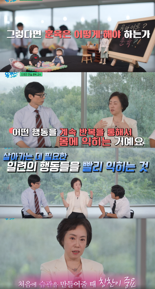 대한민국 부모 멘토 조선미 교수가 들려주는 훈육법.&nbsp;ⓒtvN