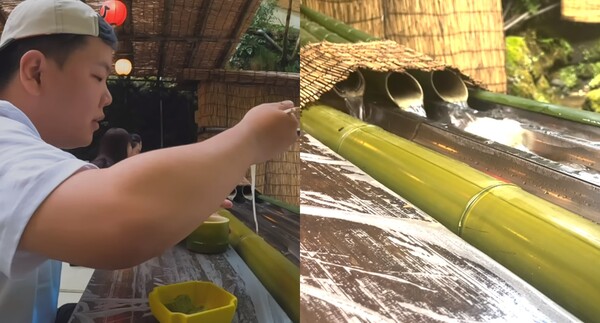 2022년 9월 13일 유튜브 채널 '곽튜브'가 소개한 나가시 소멘의 모습(기사와는 관계 없는 곳입니다) ⓒ곽튜브&nbsp;&nbsp;