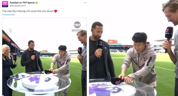 8일 TNT 스포츠가 트위터에 올린 영상 화면 ⓒTNT 스포츠