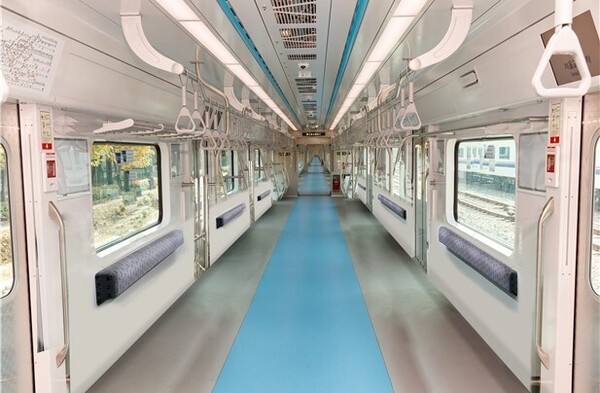 지하철 4호선 열차칸에서 의자를 제거한 모습. ⓒ서울교통공사