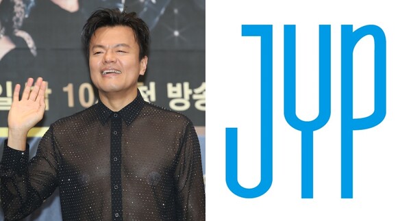 가수 박진영(좌), JYP 엔터테인먼트 로고(우) ⓒ뉴스1/JYP