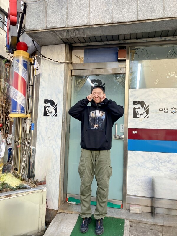 오늘(19일) 육군 입대한 배우 홍사빈.&nbsp;ⓒ샘컴퍼니