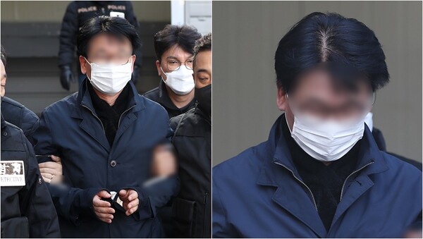 이재명 더불어민주당 대표를 흉기로 습격한 피의자 김모씨가 4일 오후 부산 연제구 연제경찰서에서 구속 전 피의자 심문(영장실질심사)에 출석하기 위해 부산지방법원으로 이송되는 모습.&nbsp;ⓒ뉴스1