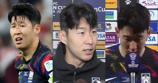 요르단전 경기 중, 경기 이후 인터뷰 중인 손흥민 ⓒ뉴스1, 엠빅뉴스, tvN스포츠라이브 캡처