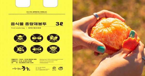 음식물 종량제봉투와 귤 껍질 자료 사진 ⓒ서울 중구, 어도비 스톡&nbsp;