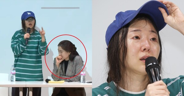 민희진 어도어 대표와 로펌 세종 법률대리인(좌), 민희진 어도어 대표(우) ⓒMBC/뉴스1&nbsp;