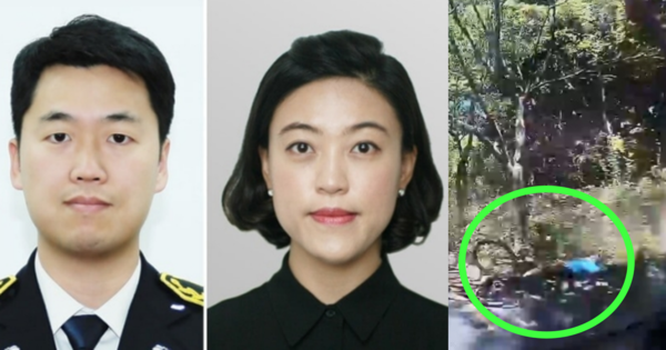 부산 기장소방서 현장대응단 이영철 주임과 8급 교육행정직 공무원인 아내 정준희씨.&nbsp;ⓒ부산소방재난본부