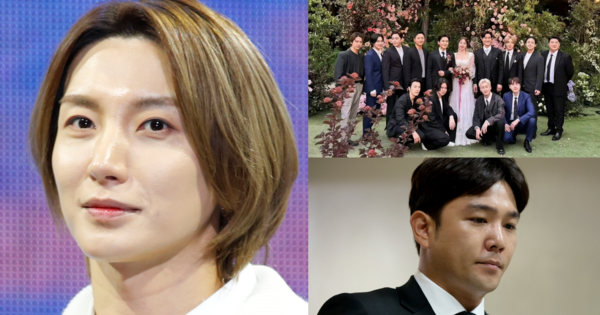 슈퍼주니어 이특이 려욱 결혼식에서 탈퇴한 멤버 강인을 위해 목소리를 냈다. ⓒ뉴스1, 온라인커뮤니티