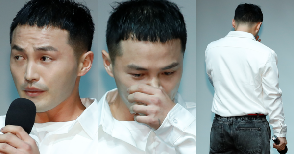 래퍼 마이크로닷이 24일 서울 구로구 예술나무씨어터에서 가진 새 EP '다크사이드(DARKSIDE)' 발매 기념 쇼케이스에서 '빚투 논란'에 대해 사과하고 있다. 2024.6.24. ⓒ뉴스1