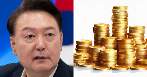 윤석열 대통령 '전 국민 25만원 민생지원법'을 겨냥해 "왜 25만원을 주냐. 국민 1인당 10억씩, 100억씩 줘도 되는 거 아니냐"고 비판했다. ⓒ뉴스1, 어도비스톡