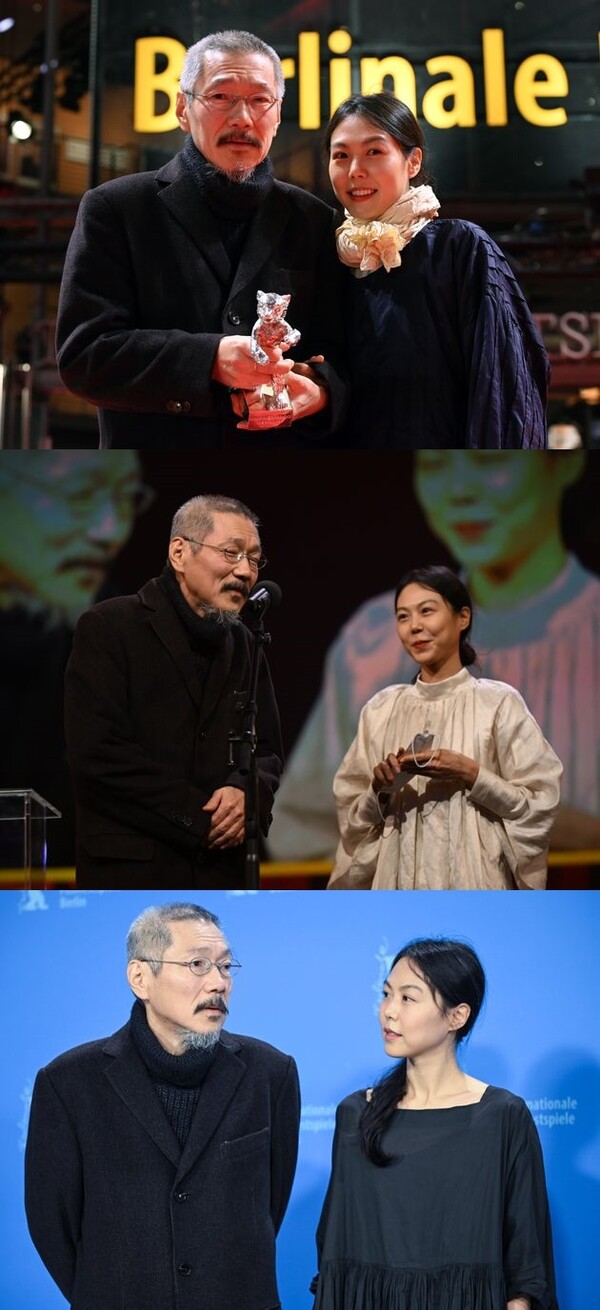 22년 베를린영화제 공식 석상에 홍상수 감독과 모습을 드러냈던 김민희 ⓒGetty Images&nbsp;