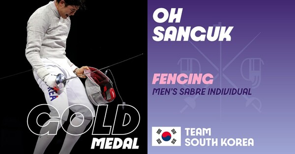 파리올림픽 남자 펜싱 사브리 개인전 금메달리스트 오상욱 ⓒ파리올림픽 인스타그램&nbsp;&nbsp;