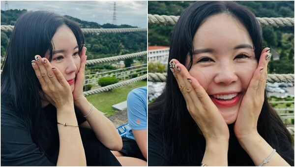 추석 연휴를 맞아 가족들과 함께 아버지의 납골당을 찾은 방송인 장영란.&nbsp;ⓒ장영란 인스타그램&nbsp;