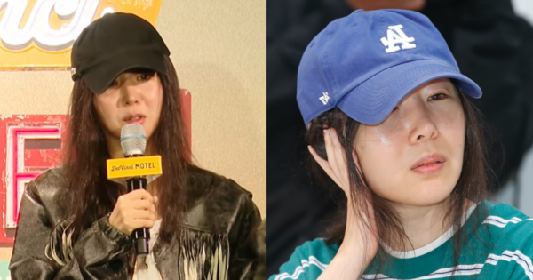 2024 현대카드 다빈치모텔 강연자로 무대에 선 민희진 전 대표/긴급 기자회견 당시 민희진 전 대표. ⓒ유튜브 채널 '현대카드'/뉴스1