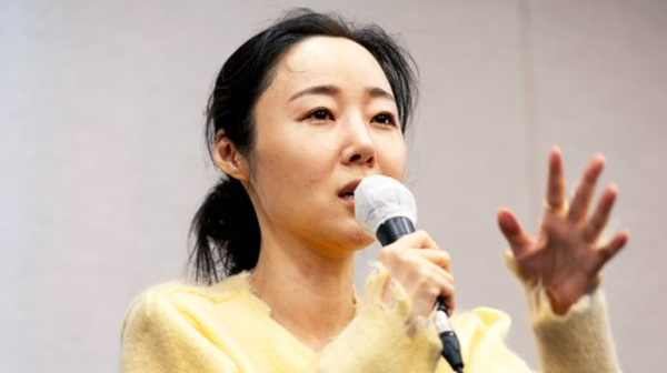 강연 중인 민희진 전 대표. ⓒ뉴스1