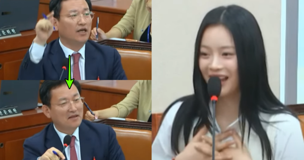 서로 당황한 하니와 국민의힘 김형동 의원. ⓒ유튜브 '채널 A News'
