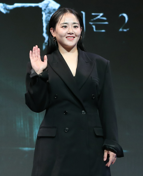 지옥 시즌2 제작 발표회에 등장한 문근영. ⓒ뉴스1