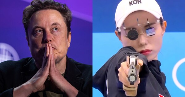 테슬라 최고경영자(CEO) 일론 머스크(좌), 파리올림픽 사격 은메달리스트 김예지(임실군청) ⓒGettyimagesKorea/김예지 인스타그램