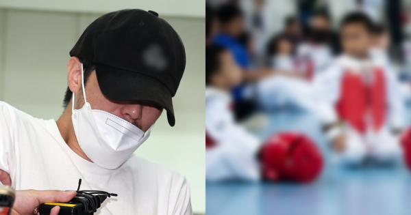 자신이 운영하는 태권도장에서 5살 남자아이를 심정지 상태로 빠뜨린 관장이 19일 경기 의정부경찰서에서 검찰로 송치되고 있다. (2024.7.19)/기사와 무관한 태권도 관련 자료 사진. ⓒ뉴스1/어도비스톡