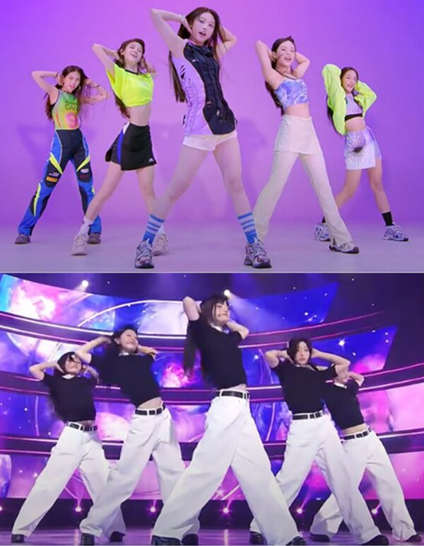 뉴진스(위), 아일릿(아래). ⓒX