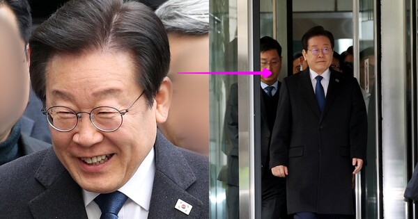 이재명 더불어민주당 대표가 25일 서울 서초구 중앙지방법원에서 열린 위증교사 혐의 1심에서 무죄를 선고 받았다. ⓒ뉴스1&nbsp;