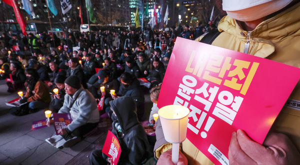 광화문에서 열린 촛불집회. ⓒ뉴스1