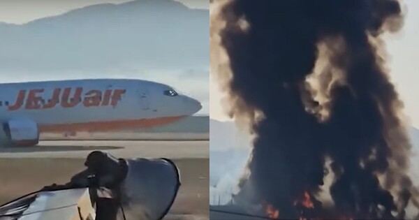 제주항공 7C 2216편 항공기 추락. ⓒMBC