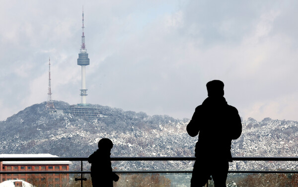 서울 용산구 국립중앙박물관에서 바라본 남산. ⓒ뉴스1