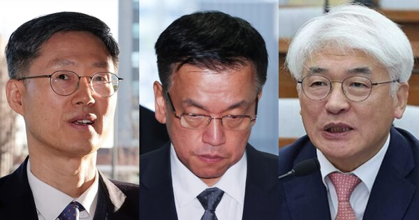 문형배 헌법재판소장 권한대행(좌), 최상목 대통령 권한대행(중앙),&nbsp;마은혁 헌법재판관 후보자(우). ⓒ뉴스1, MBC