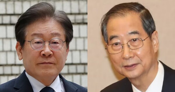 이재명 더불어민주당 대표(좌), 한덕수 국무총리(우). ⓒ뉴스1