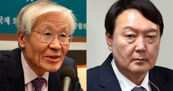 조갑제 대표(좌), 윤석열 대통령(우) ⓒ뉴스1