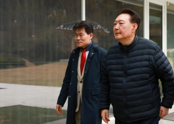 전한길, 윤석열 전 대통령. ⓒ전한길뉴스 사진 캡처