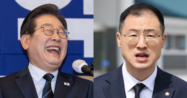 이재명 더불어민주당 대통령 후보, 김상욱 국민의힘 의원. ⓒ뉴스1