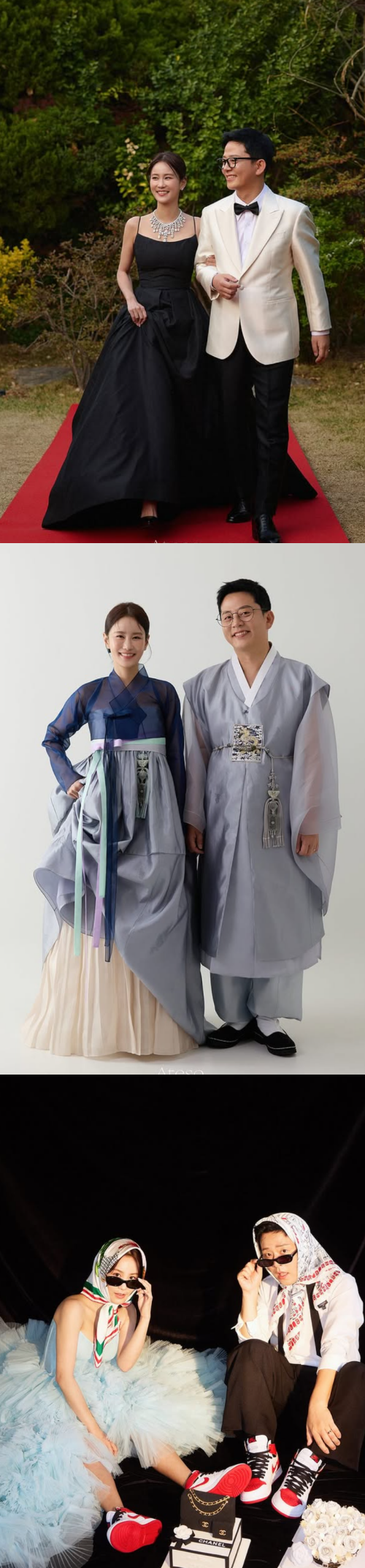 7월 결혼하는 김준호•김지민의 넘사벽 웨딩 화보: 여러 영화 스르륵 떠올라 따라하고 싶다(사진)