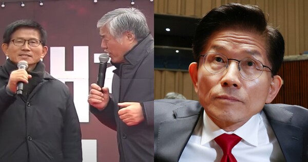 김문수와 전광훈(좌),&nbsp;김문수 국민의힘 대통령 후보(우). ⓒJTBC. 뉴스1