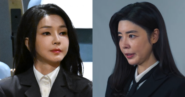 김건희, 김규리. ⓒ뉴스1/영화 '신명' 예고편.