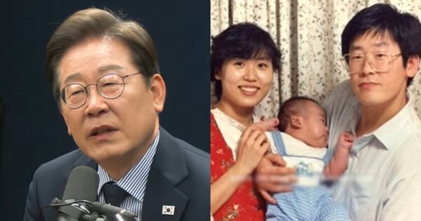 이재명 더불어민주당 대선 후보(좌), 이 후보의 가족사진(우). ⓒ유튜브 채널 '김어준의 겸손은 힘들다 뉴스공장', MBC